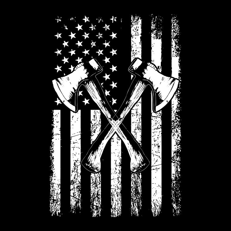 axe throwing american flag