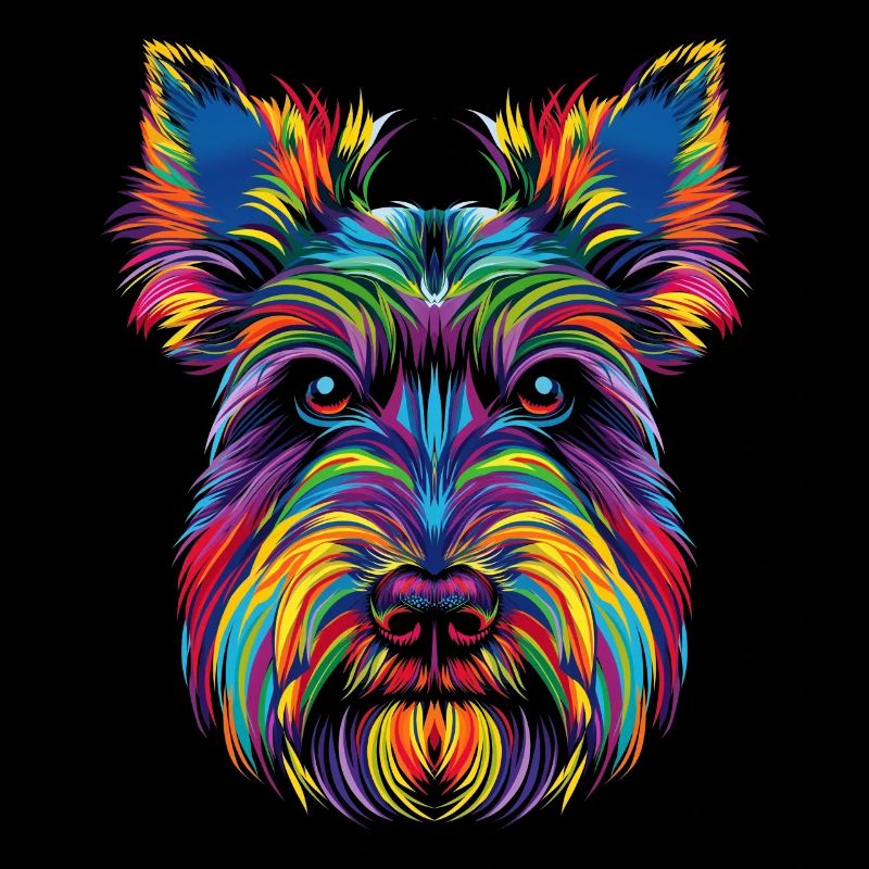 Scottish Terrier Hund Popart