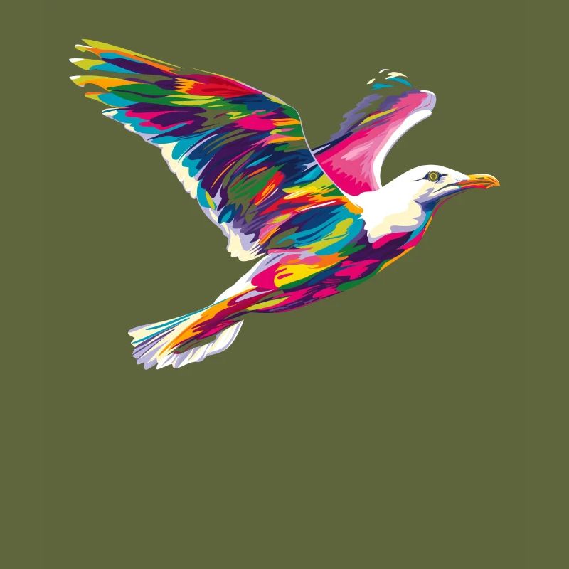 Seemöwe Möwe Seevogel Popart