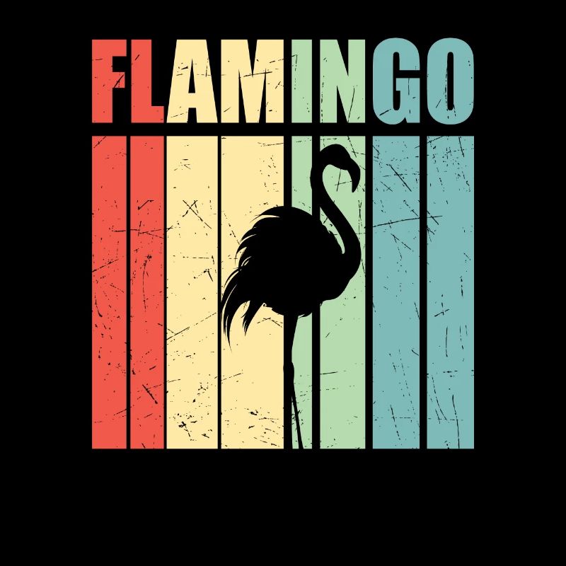 Flamant rose rétro