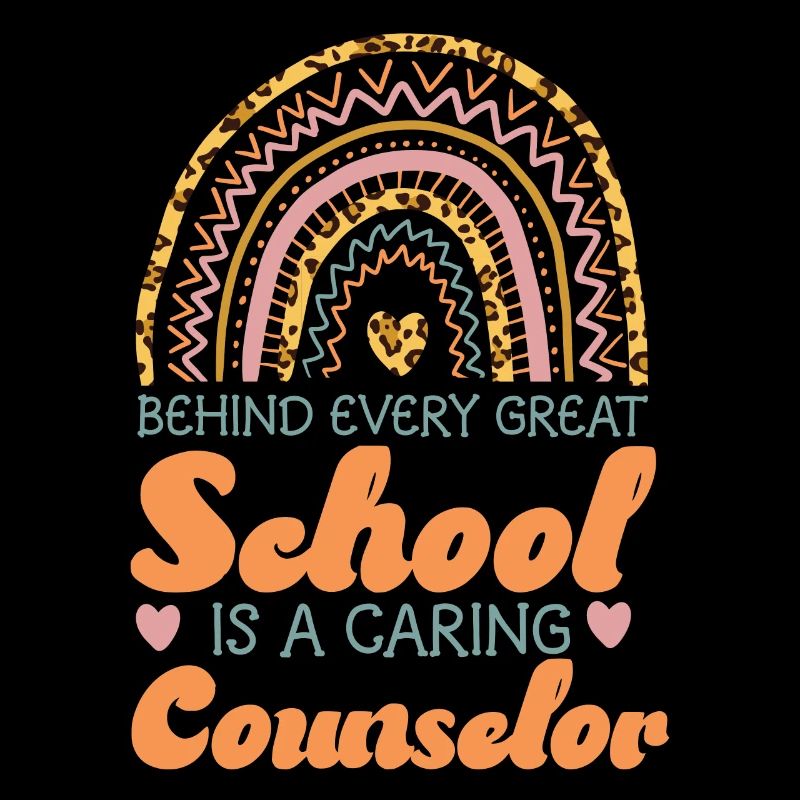 School Counselor Rainbow Behind