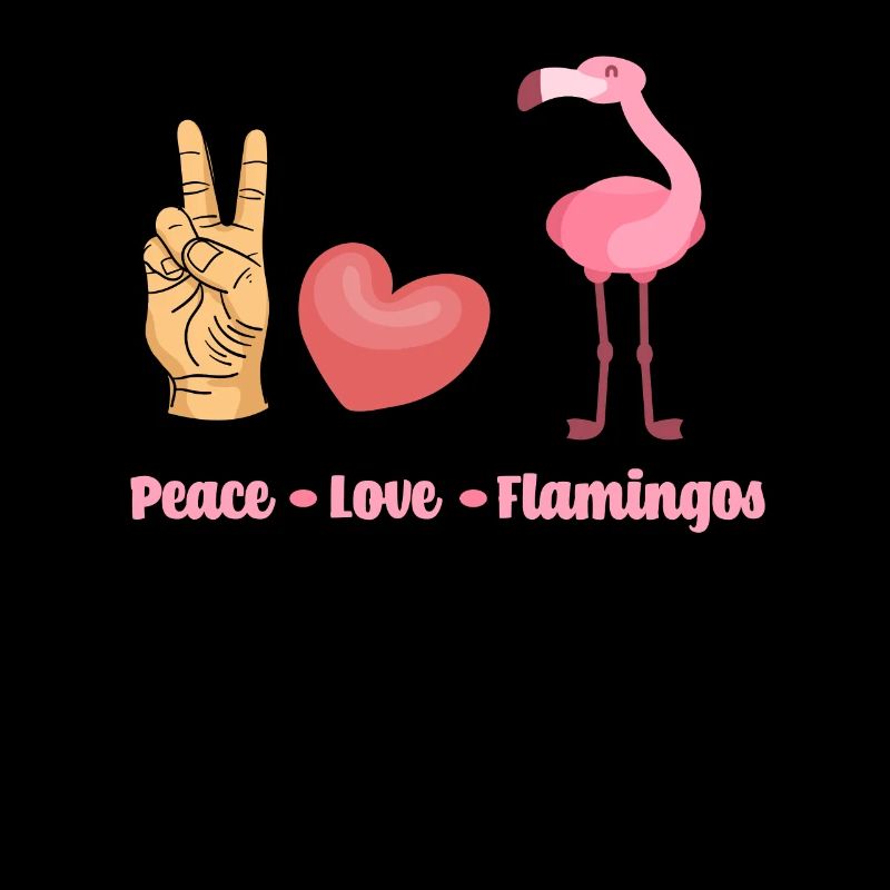 Flamingo Peace Love