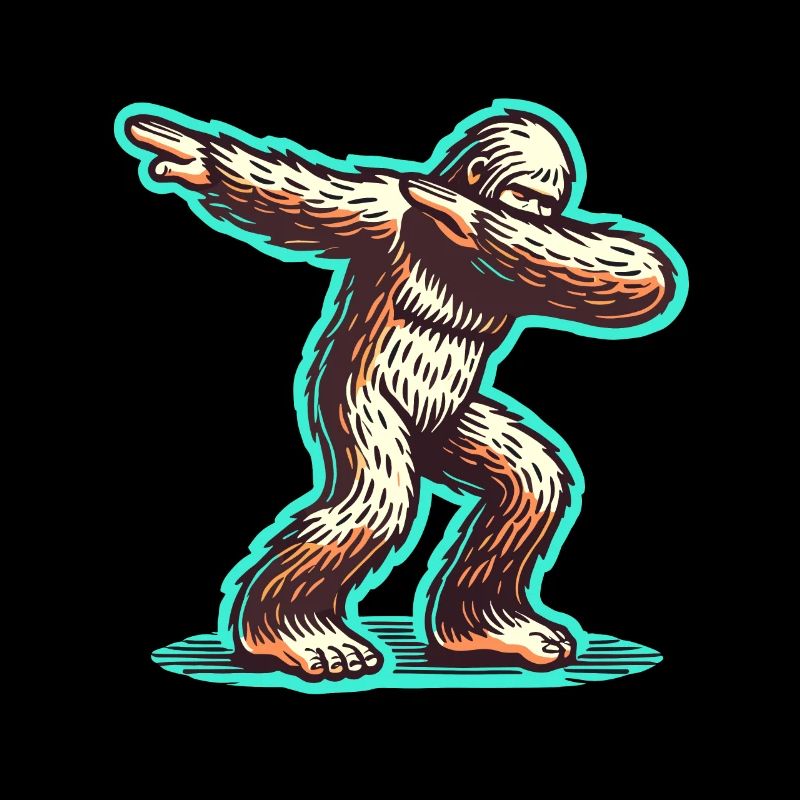 Dabbing Bigfoot Funny Dabbing Design