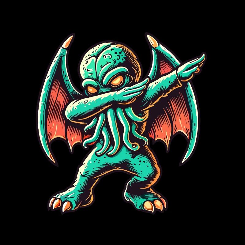 Dabbing drôle Cthulhu Dabbing Design