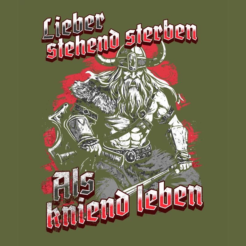 rViking Warrior Design Standing Dying Warrior