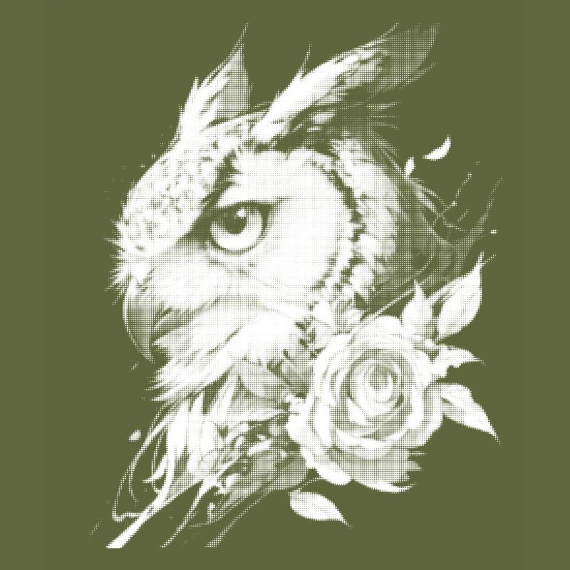 Rose Eule Blumen Ästhetik Nachteule Vogel Geschenk