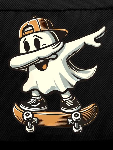 Skateboaring Dabbing Ghost Skateboard Dab