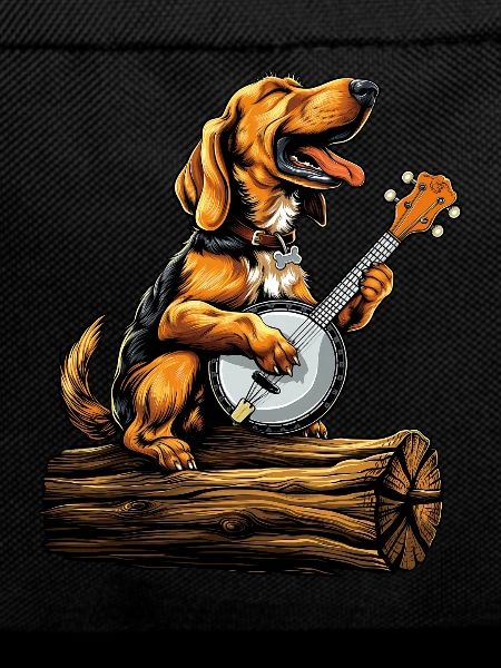 Coonhound Dog Bluegrass Banjo Player