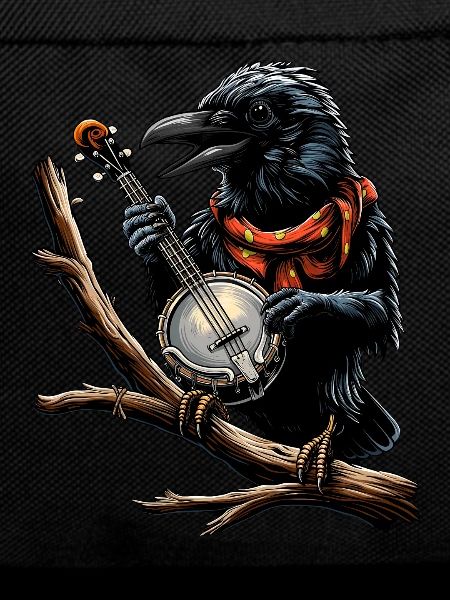 Crow Raven Bluegrass Banjo Player