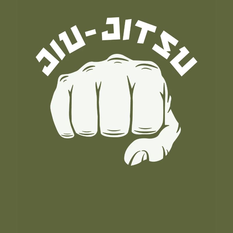 Graphismes de poing de jiu-jitsu cool