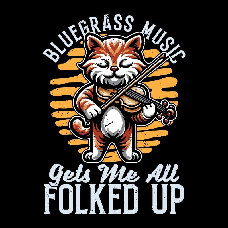 Fiddle Bluegrass Music Gets Me Instrument à cordes