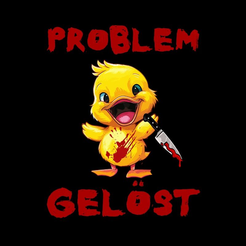 Problem solved - Duck with knife Halloween
