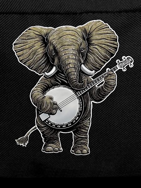 Elephant Animal Bluegrass Banjo Player