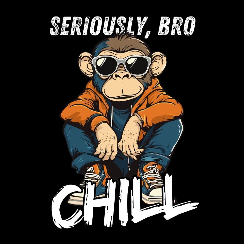 Seriously Bro Chill Affe Gamer Meme Design