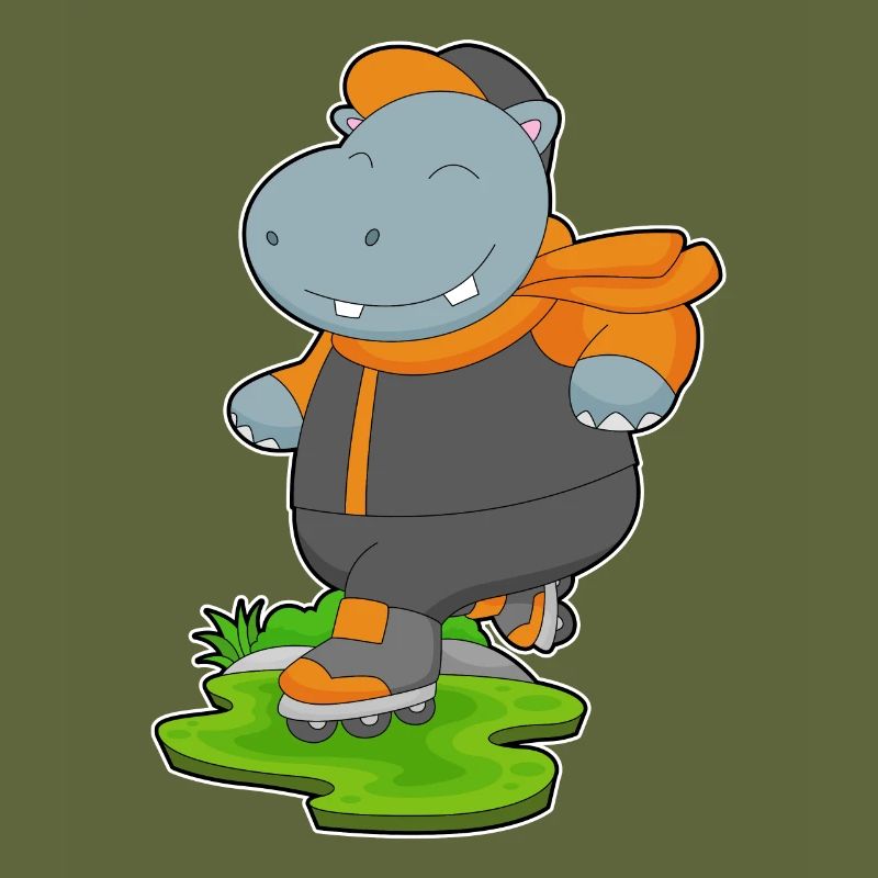 Nilpferd Inline skating Rollschuhe