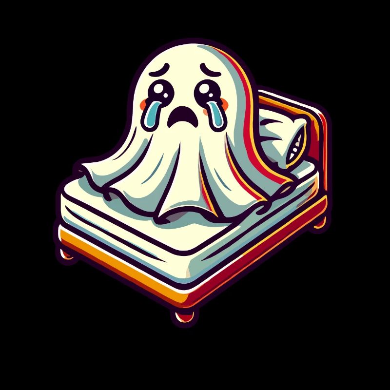 Sad Ghost Funny Ghost Design