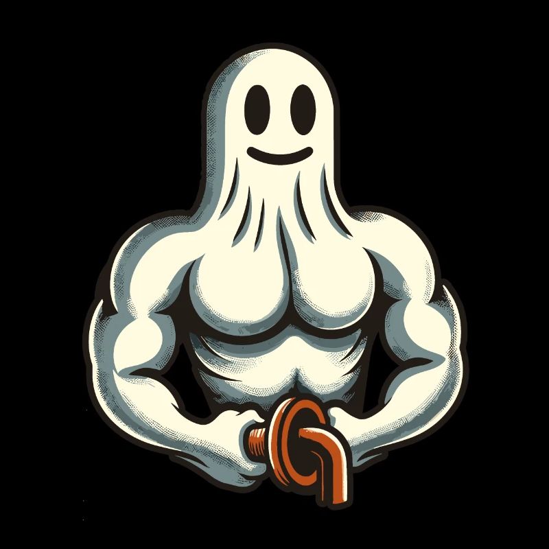 Bodybuilding Ghost Funny Gym Ghost