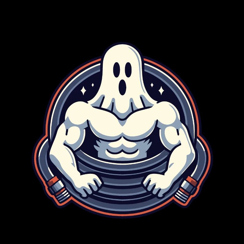 Bodybuilding Ghost Funny Gym Ghost