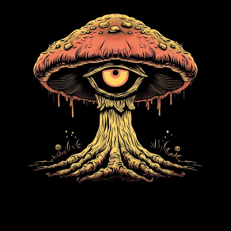 Cottagecore Weirdcore Ästhetischer Pilz Augapfel C