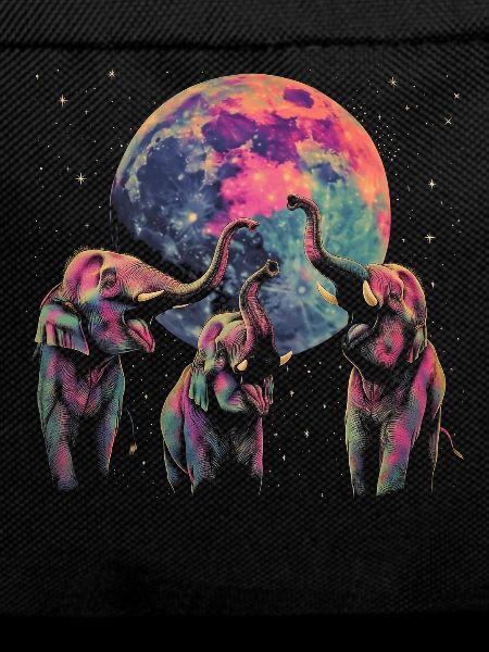 Elephant Animal Howling Moon