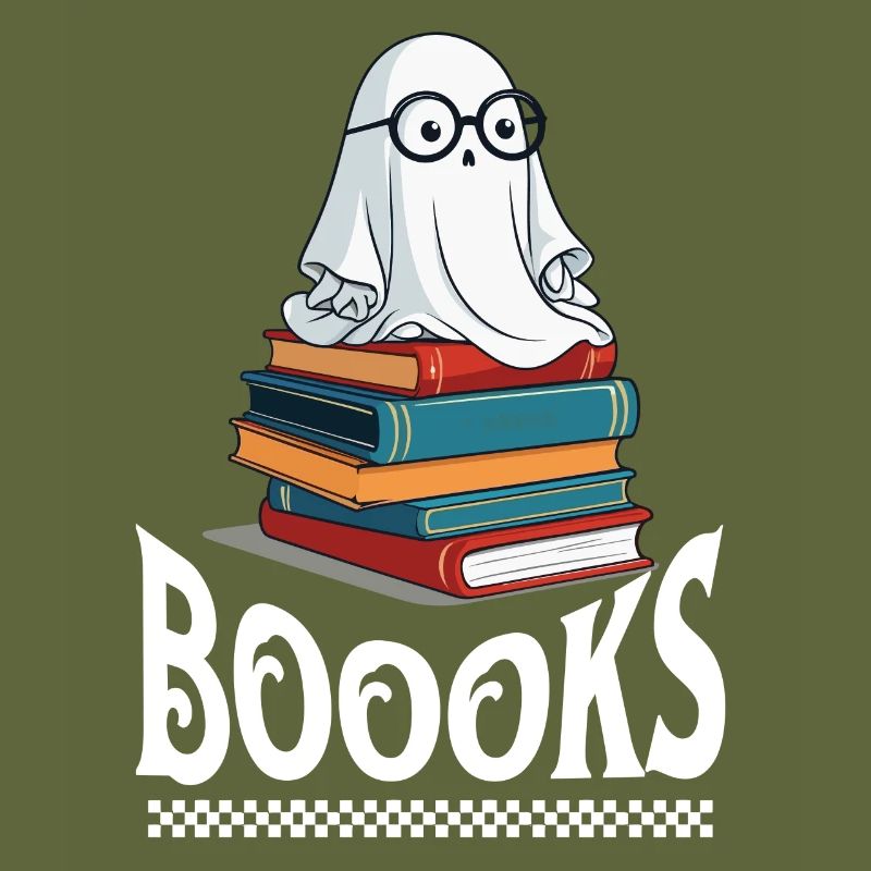 Cute Book Lover Ghost Funny Saying