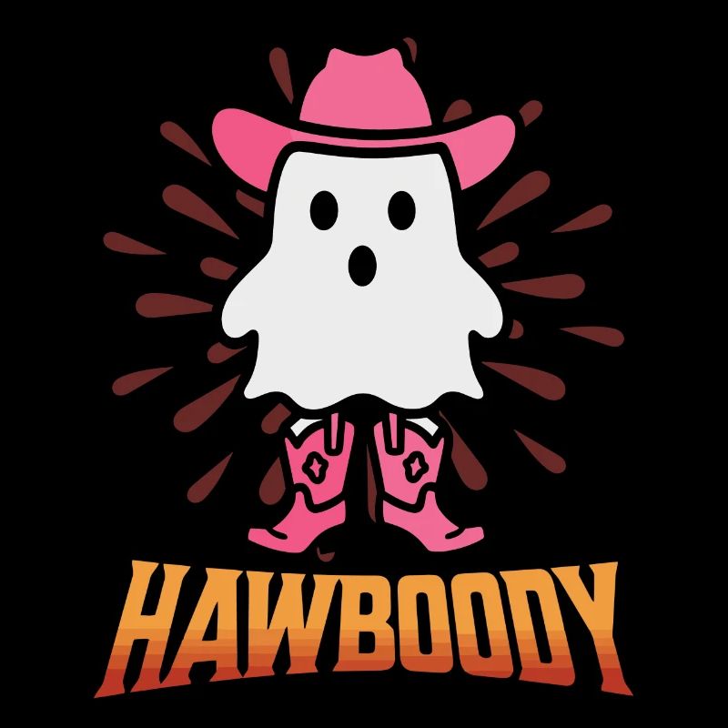 Cowboy Ghosts Greeting Funny Hawboody