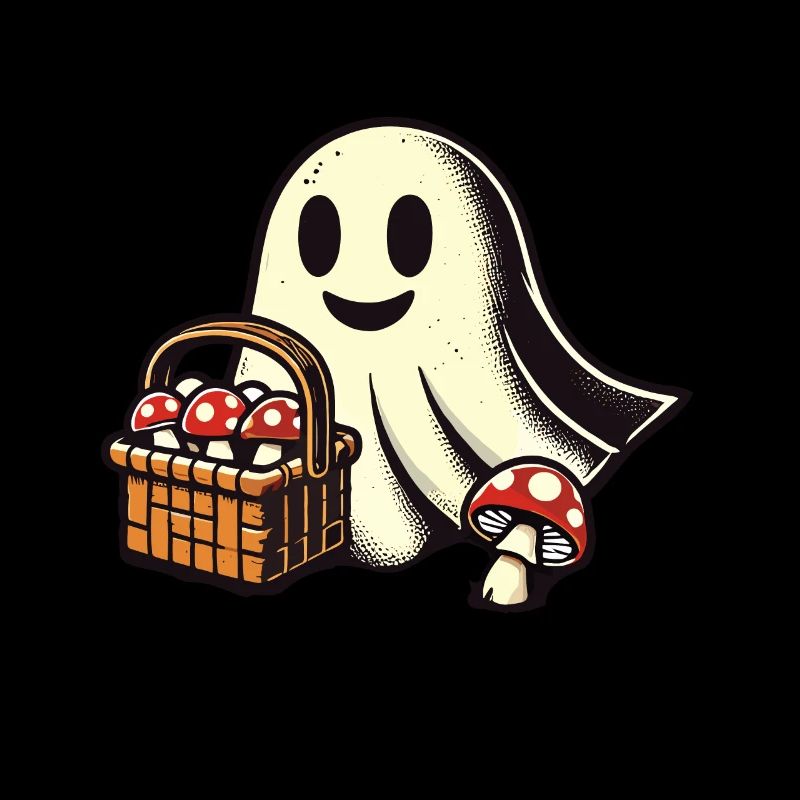 unheMushroom Picker Ghost Ghostly Mushroom Lover