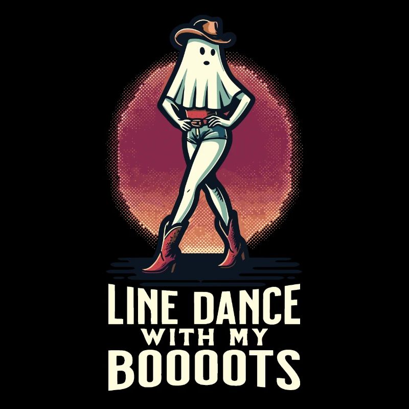 Cowboy Mit Boots Lustiges Line Dance Gespenst