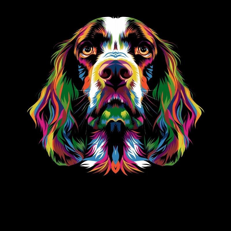 Springer Spaniel Hund Popart