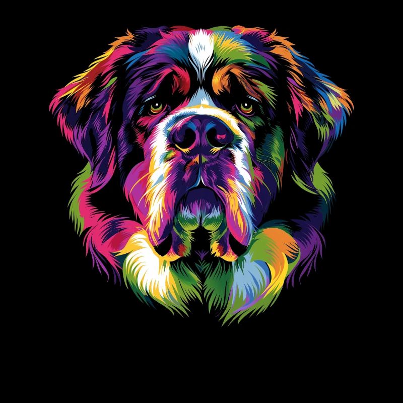 Bernhardiner Hund Popart