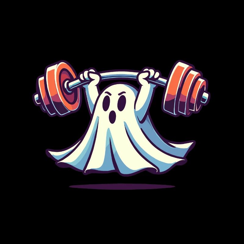 Bodybuilding Ghost Funny Gym Ghost