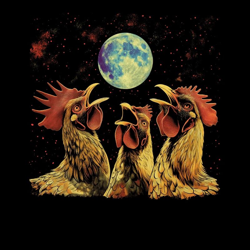 Chicken Farmer Farm Howling Moon