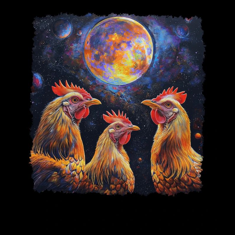 Chicken Farmer Farm Howling Moon