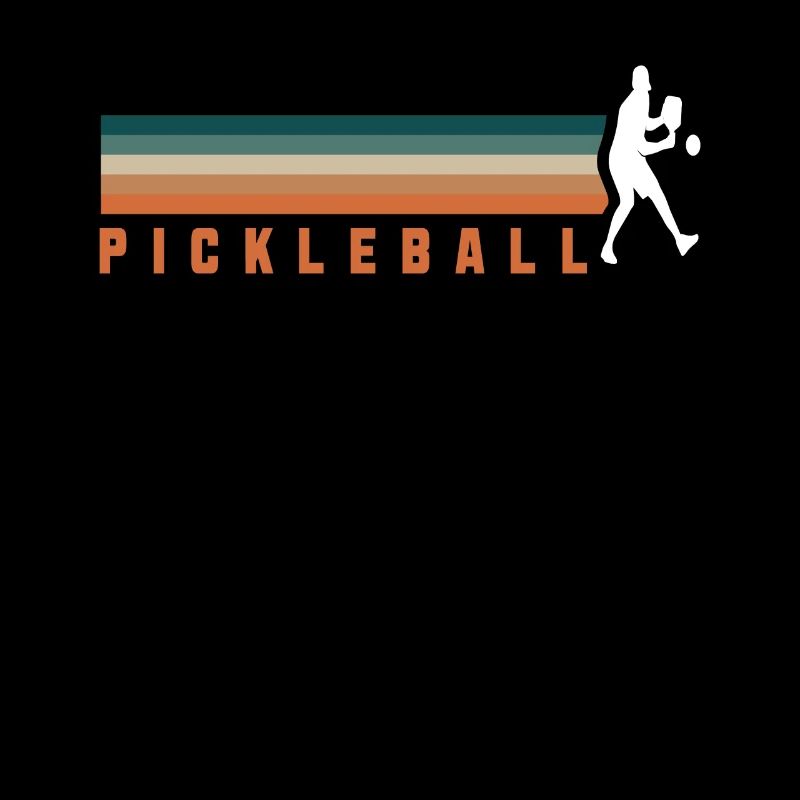 Pickleball Retro Player Silhouette