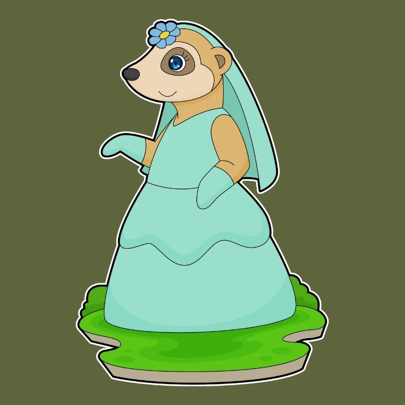 Erdmännchen Braut Schleier Hochzeit