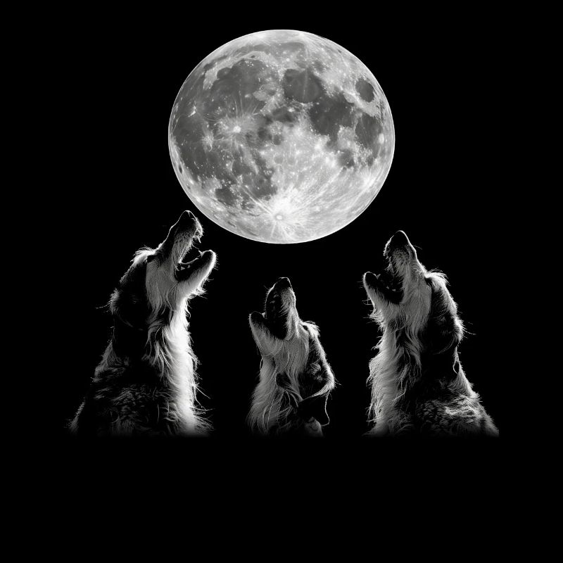 Irischer Wolfshund Hund Heulender Mond
