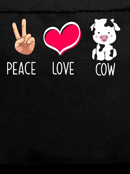 Peace Love Cow Illustration