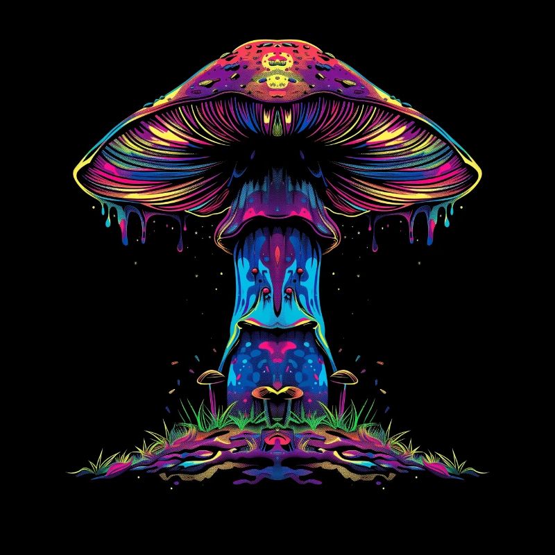 Mushroom Cottagecore Popart