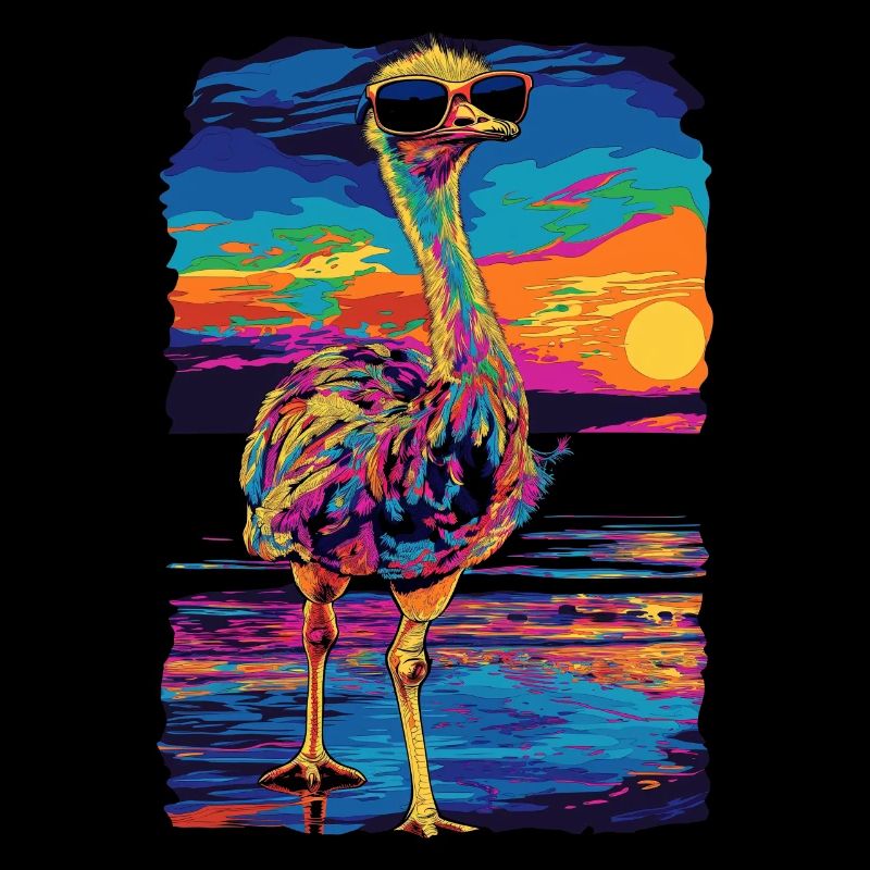 Ostrich Animal Sunglasses Beach Popart