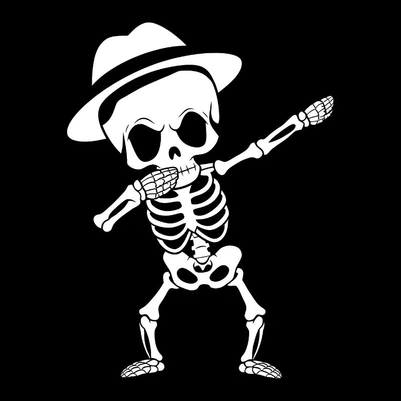 Dabbing Skeleton Funny Halloween Spooky Gift