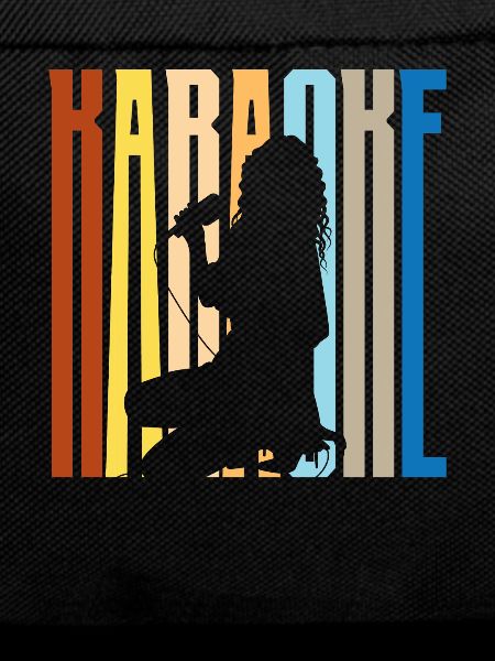 Karaoke Singer Silhouette Retro
