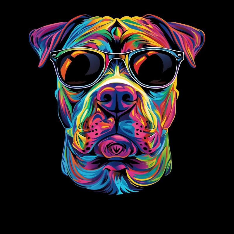 Pitbull Pittie Chien Popart