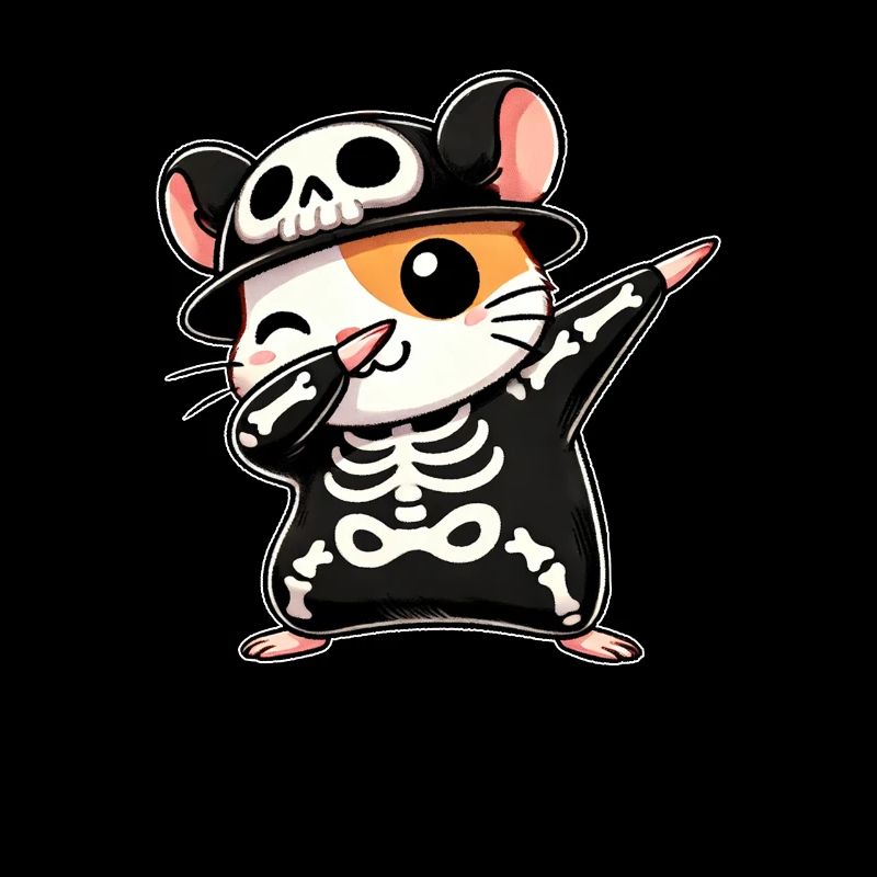 Halloween Skeleton Cute Hamster Men