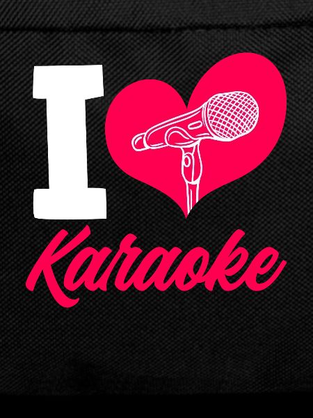 I Love Karaoke Microphone Heart