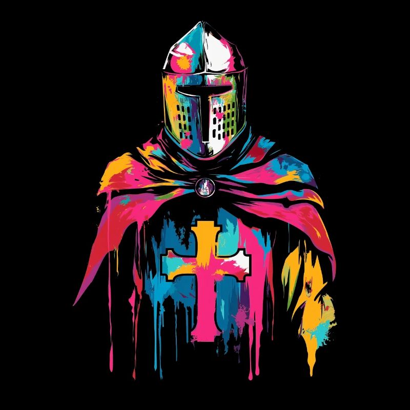 Templar Knight Cross Popart