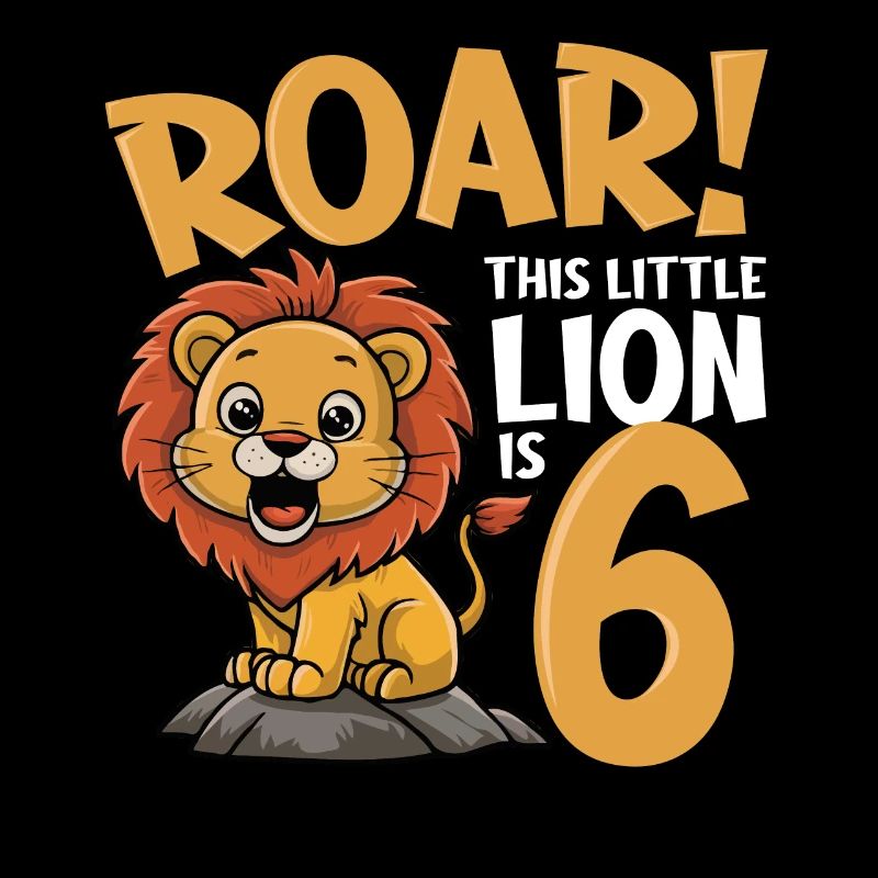 6 Anniversaire Garçon Lion