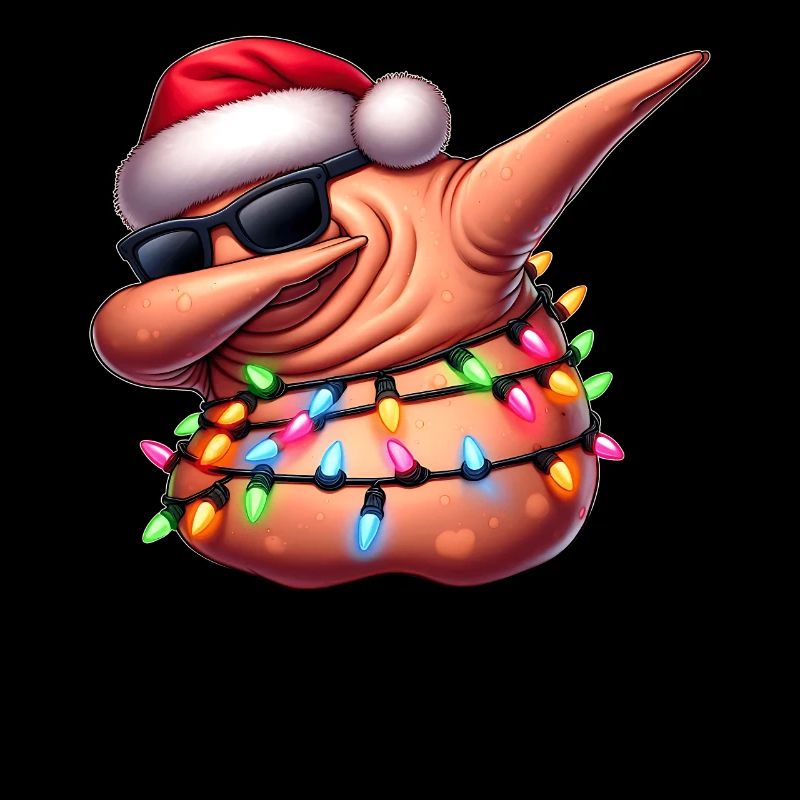 Dabbing Blobfish Sunglasses Cute Christmas