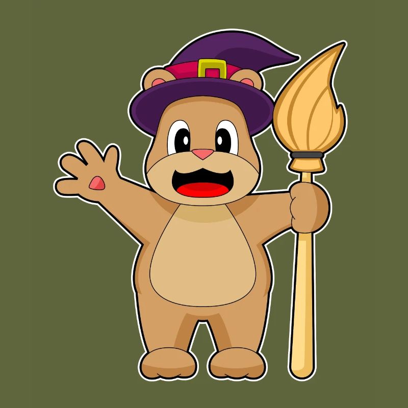 Bear Witch Broom