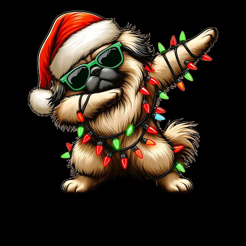 Dabbing Pekingese Sunglasses Cute Christmas