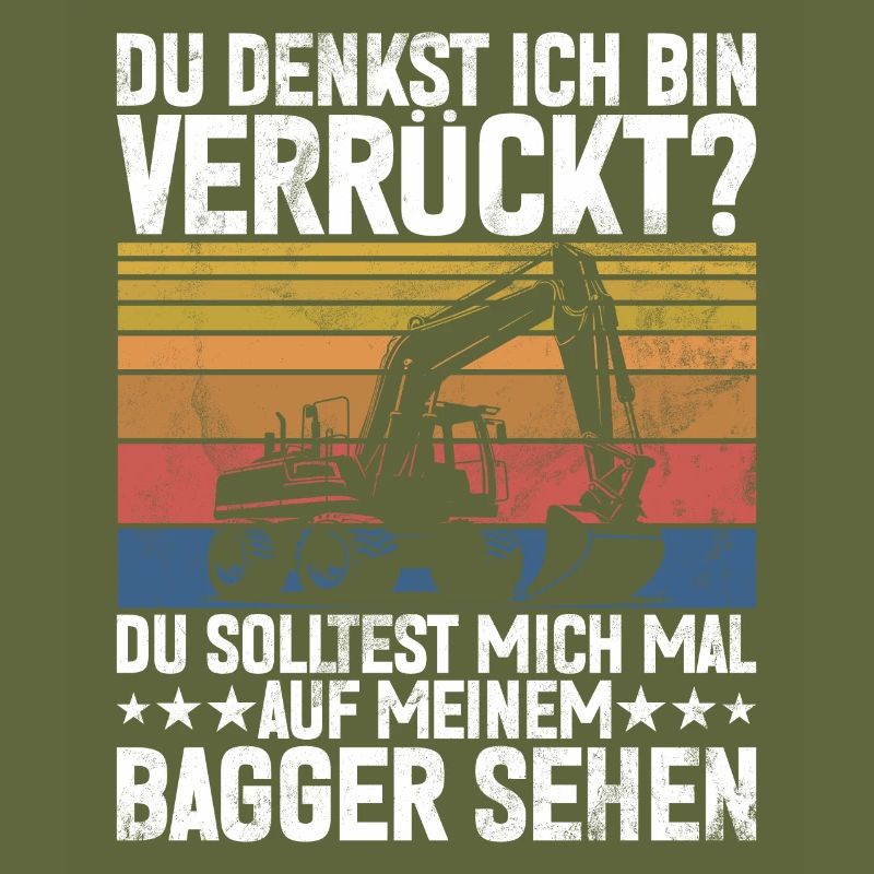 Excavator Driver Funny Construction Worker Profession Excavator